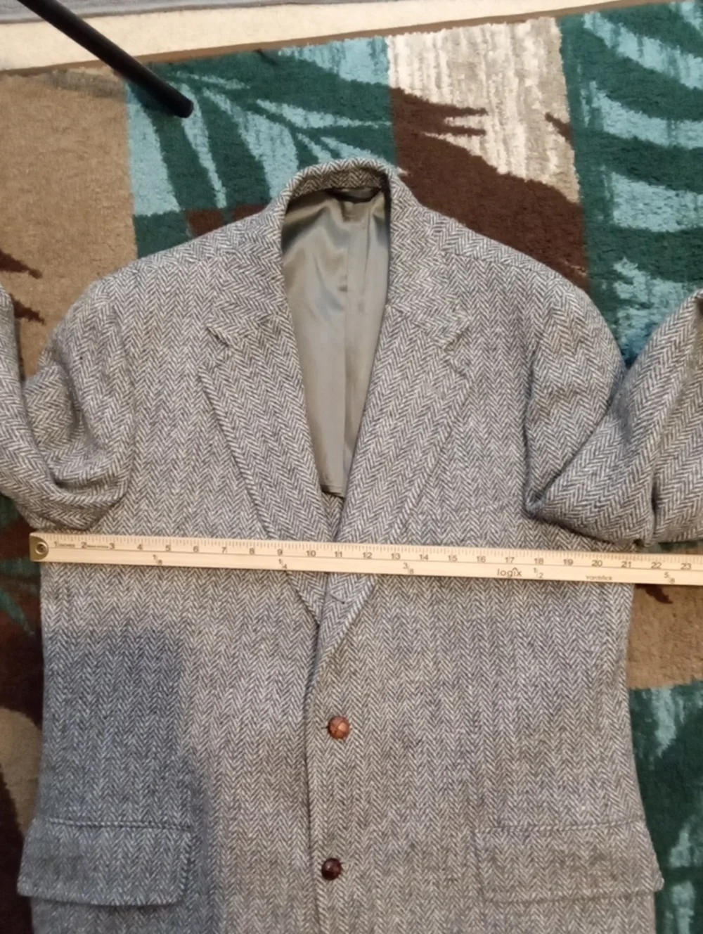 Talbots Vintage Mens Harris Tweed Handwoven Pure Scottish Wool Size 42 Long